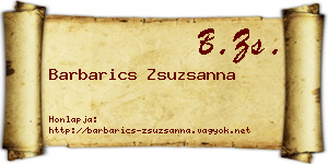 Barbarics Zsuzsanna névjegykártya